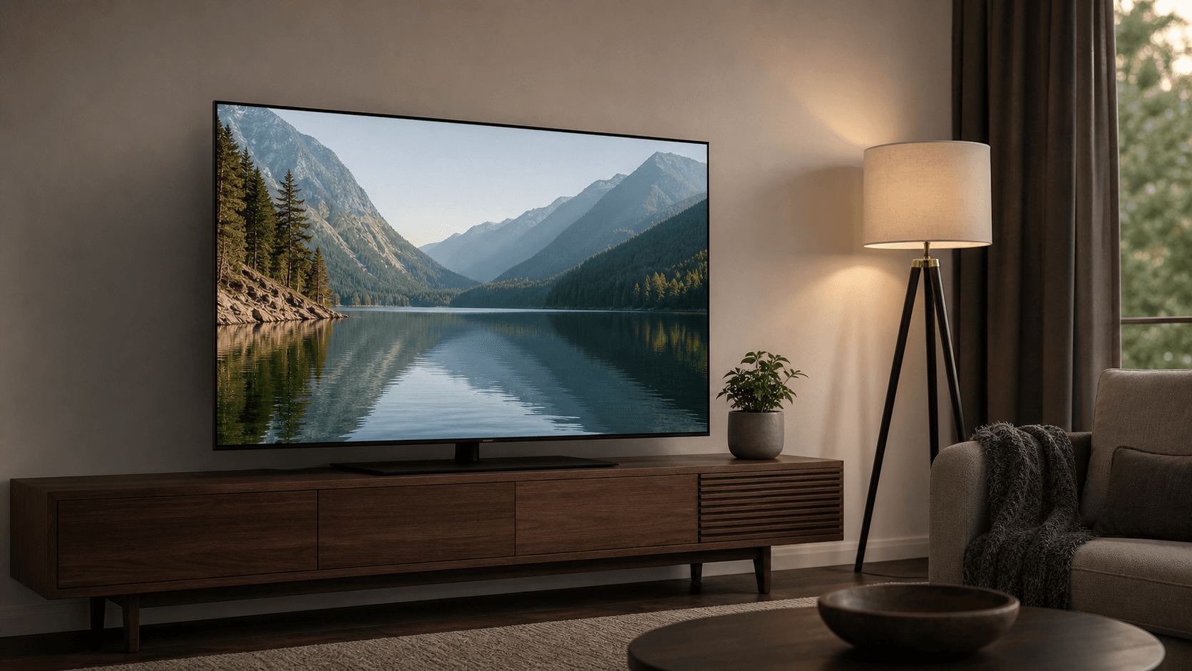 A television used for a practical streaming service evaluation